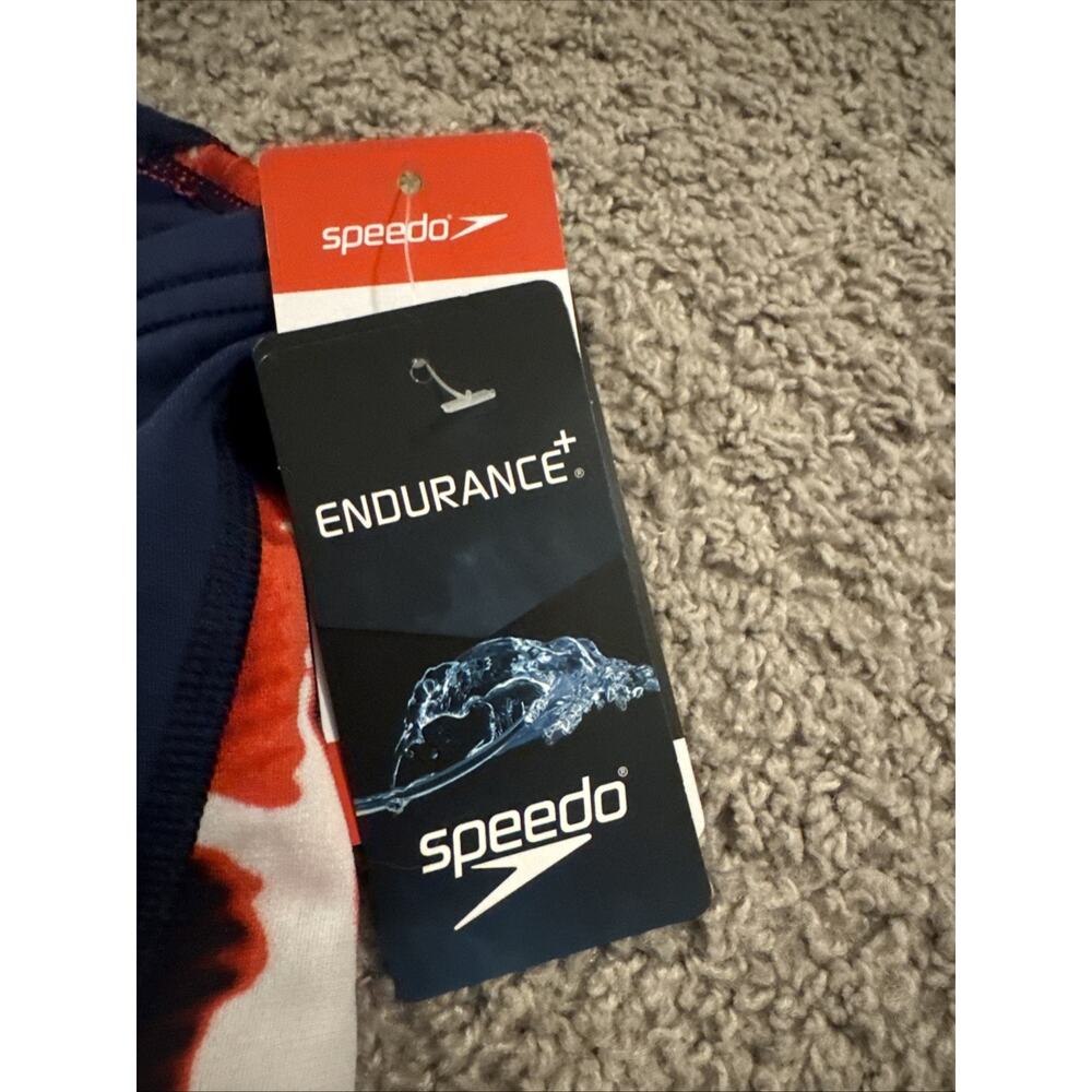 Speedo Men's Endurance Race Grab Bag Jammer - Navy/Red 30 NWT - Picture 3 of 7